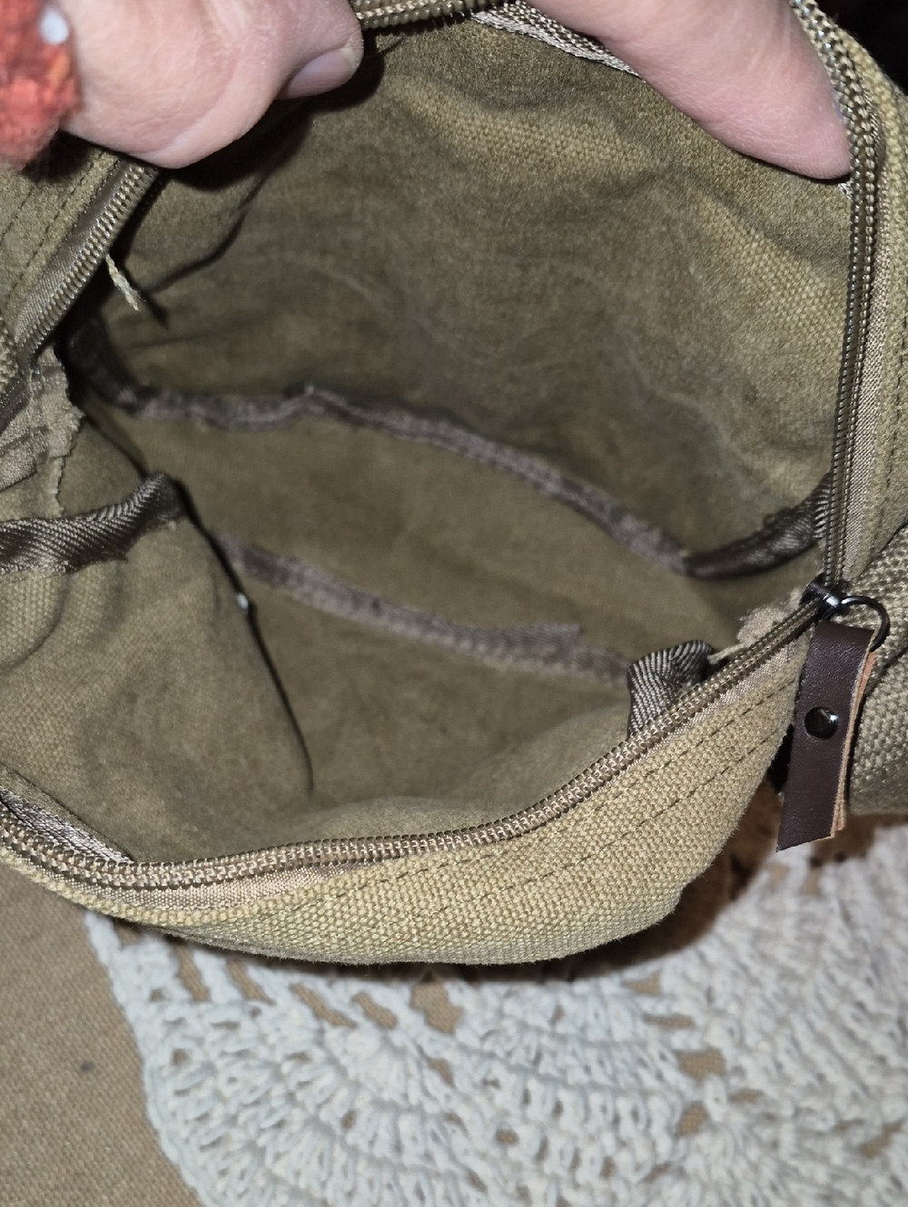 Small Messenger Canvas Crossbody and Shoulder Bag - Spacious - Durable - Picture 7 of 11